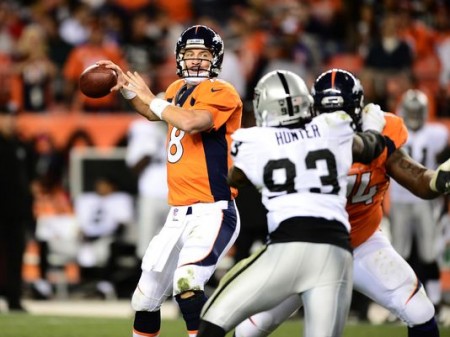 Peyton Manning, Quarterback dos Denver Broncos está em grande forma